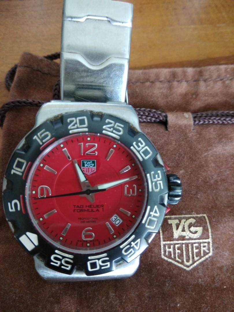 Tag Heuer Formula 1 Red Men S Waac1113 Men S Fashion Watches On Carousell