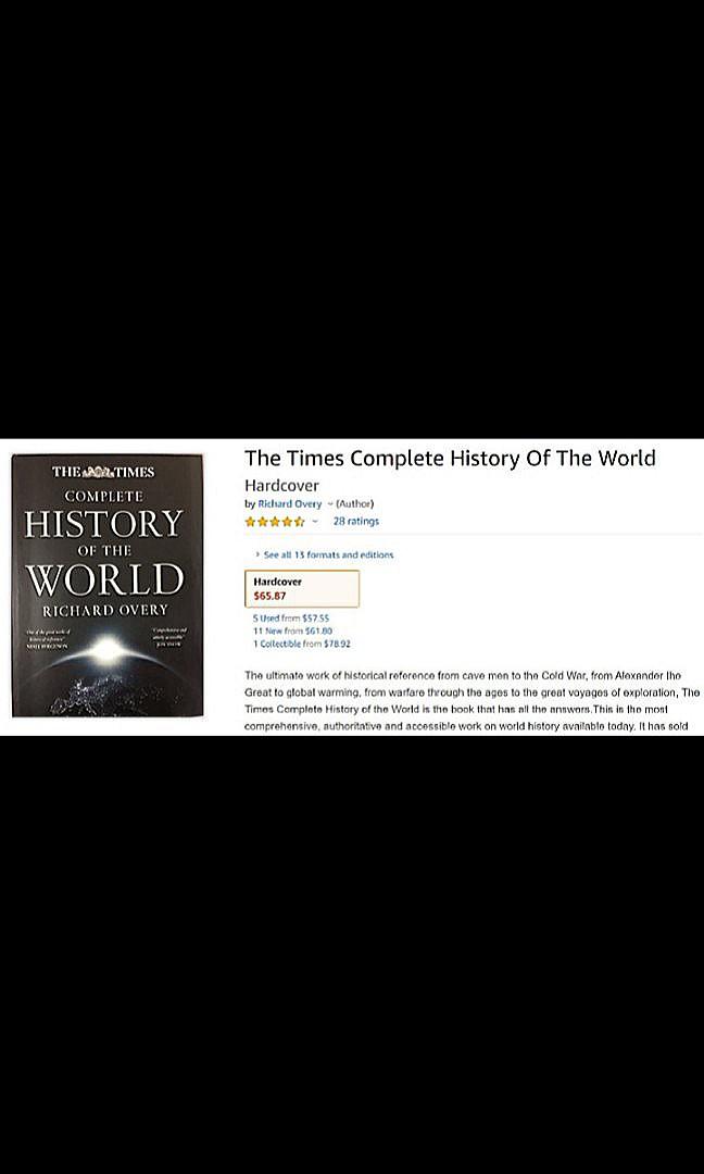 BUKU SEJARAH DUNIA TERLENGKAP : THE TIMES COMPLETE HISTORY OF THE WORLD