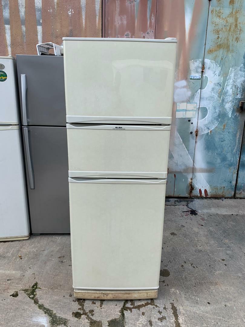 Used Elba 3 Doors Fridge Refrigerator Peti Sejuk Peti Ais In Good Condition Kitchen Appliances On Carousell