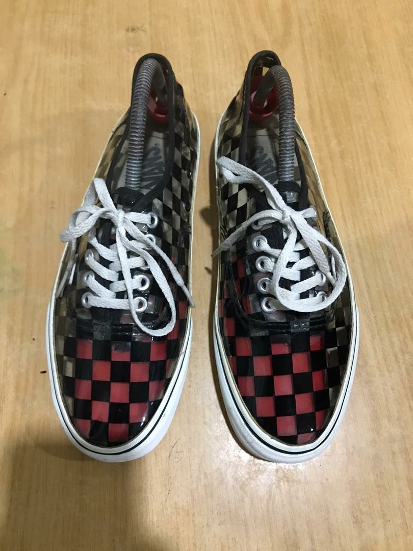 vans transparent authentic checkerboard