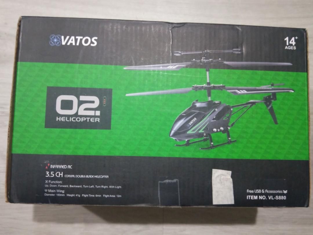 Vatos 02 helicopter, Toys \u0026 Games 