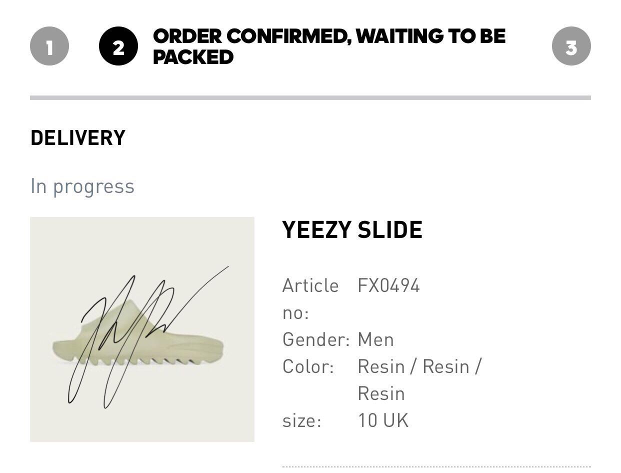 Adidas order confirmed hotsell waiting to be packed