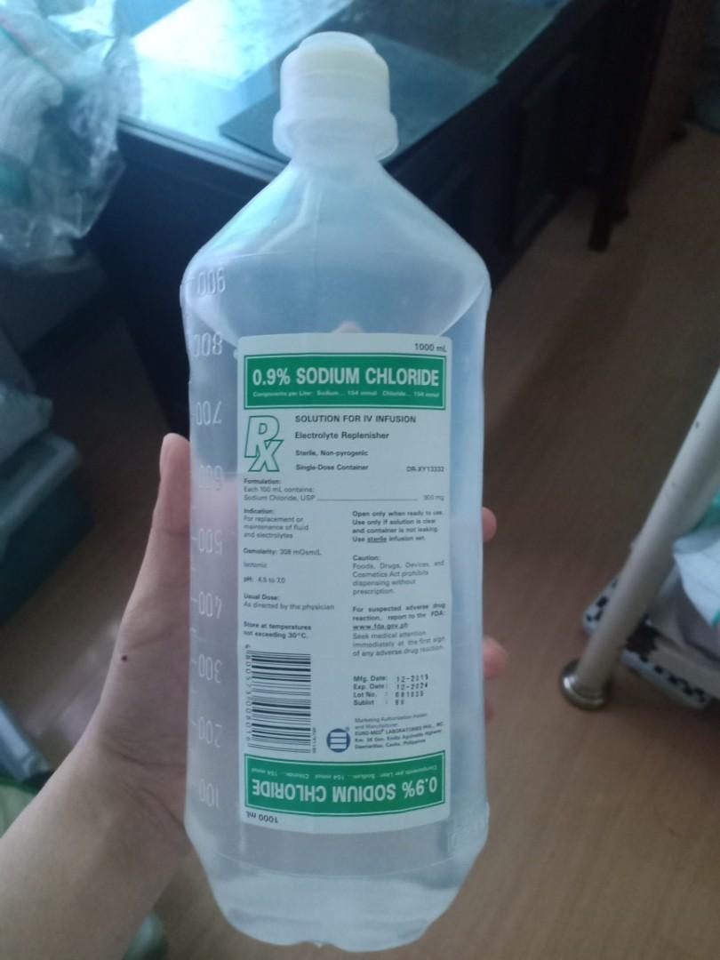 0 9 Sodium Chloride Nss Beauty Personal Care Oral Care On Carousell