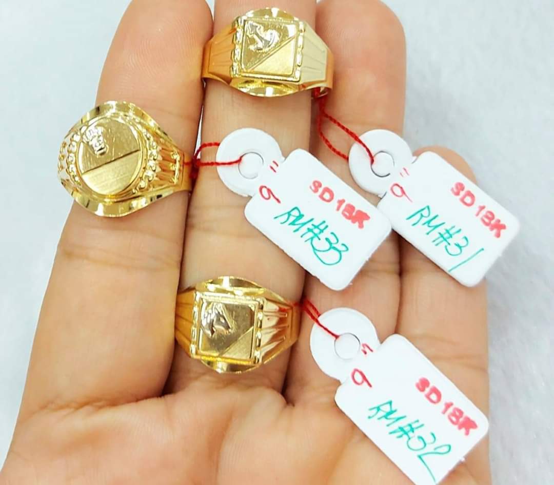 Mens ring 18k saudi on sale gold