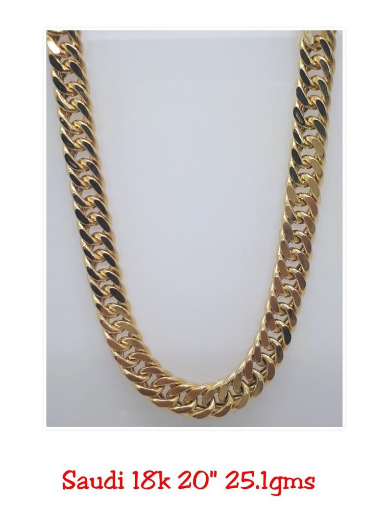 18karat Saudi Gold Pawnable 100 Legit Gold Price Per Grams Women S Fashion Jewelry Necklaces On Carousell