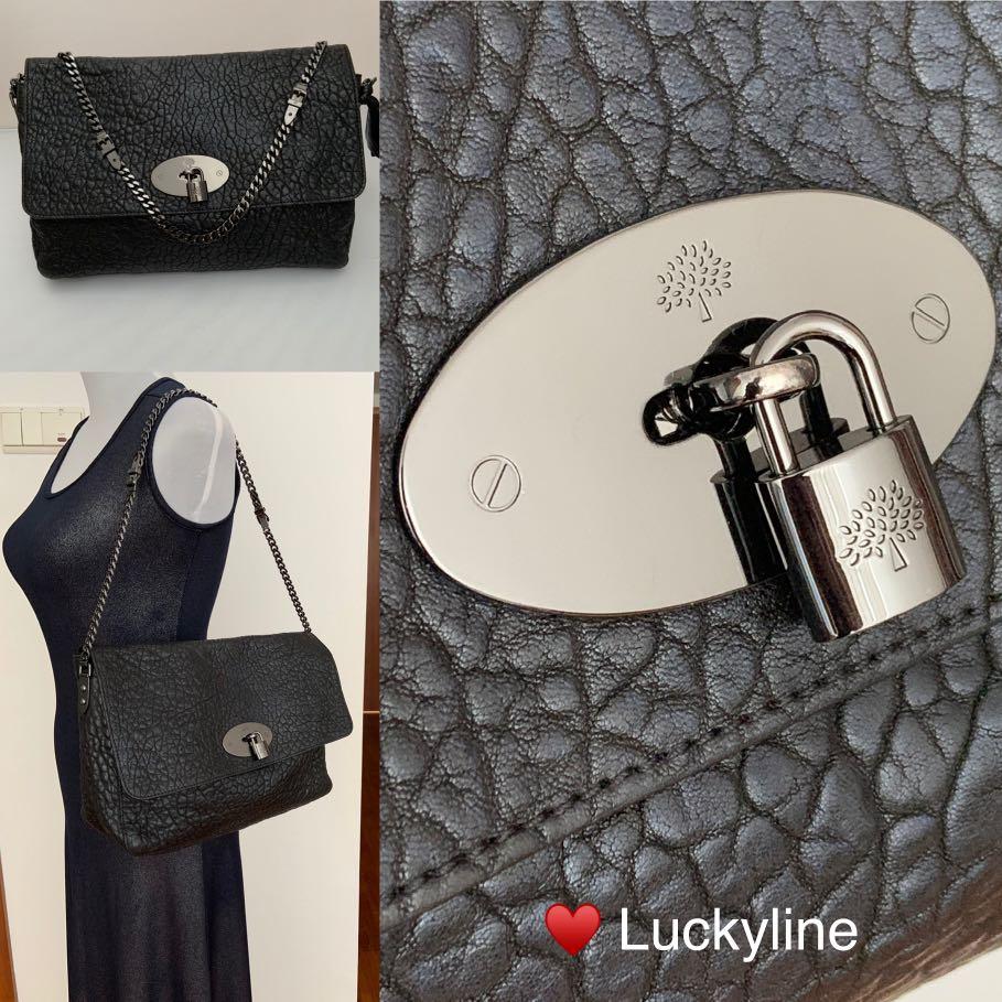 Large Mulberry Lily Promenade Shoulder Bag in Gun Metal Hardware