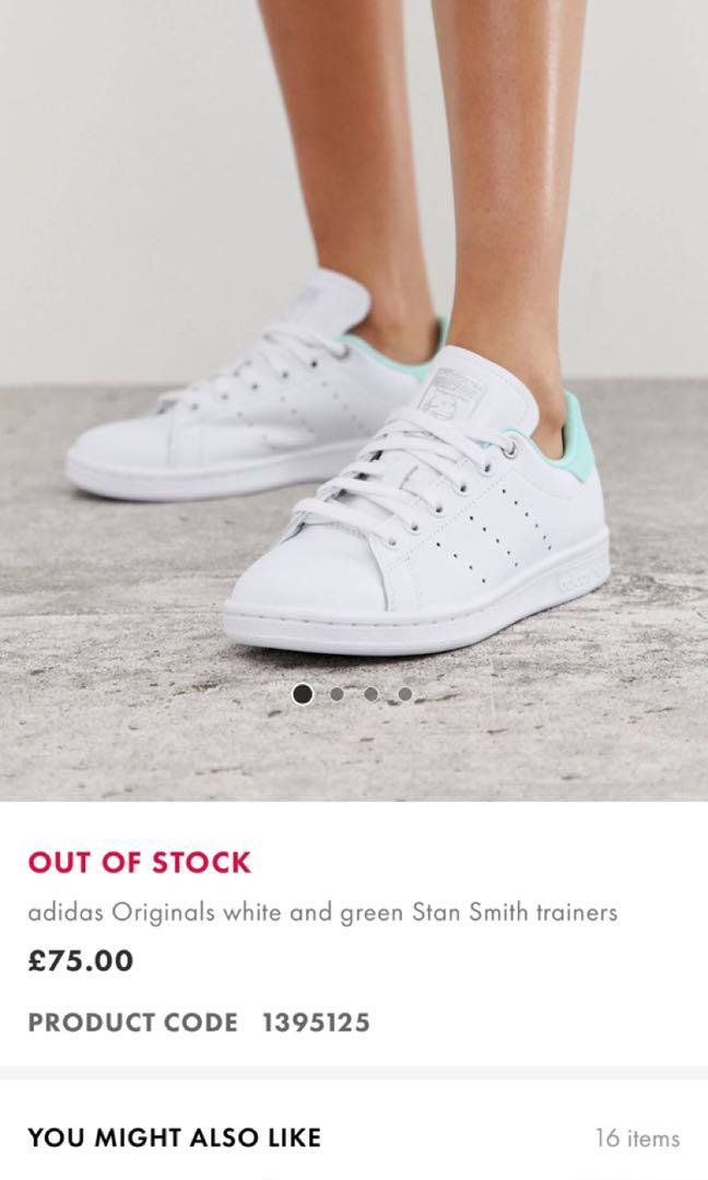 adidas Originals Stan Smith white and green trainers