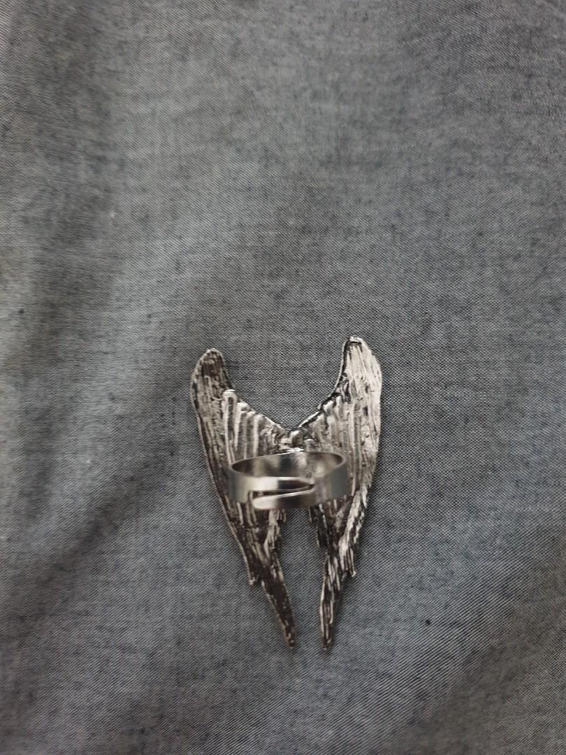 Adjustable angel wings ring discount