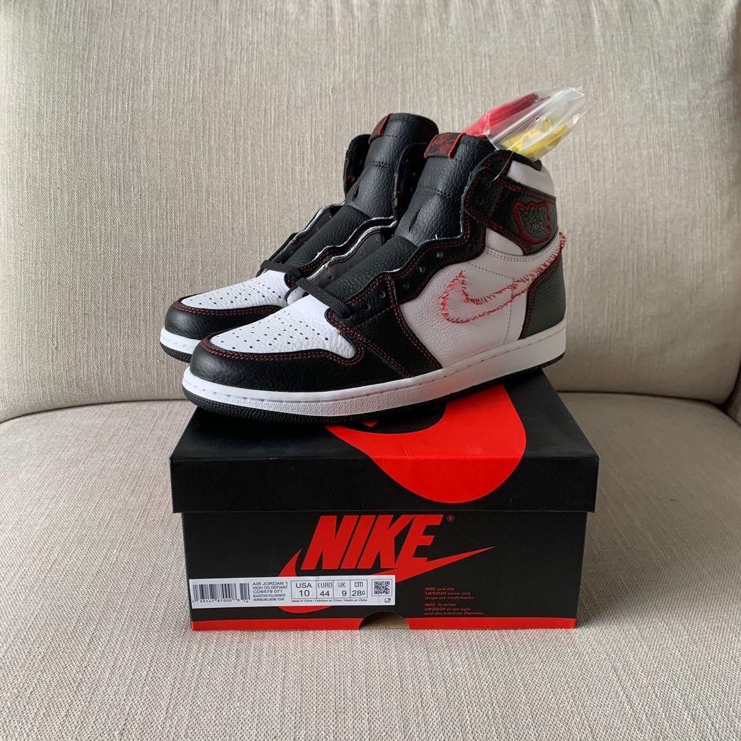Air Jordan 1 High OG Defiant White Black Gym Red Men s Fashion Footwear Sneakers on Carousell
