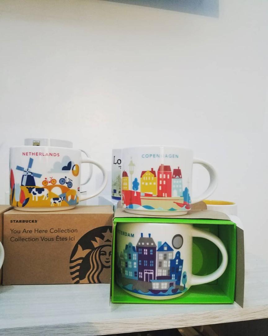 Amsterdam Starbucks Mug with Box you are here collection (Category: Coffee & Tea Tableware) located in Makati City. Submitted by misacatastrophe (Listing ID 1011450197, Image 2). Description: authentic starbucks mug bought in the country stated on them. you are here collection Iconic mugs with box never been used, just for display at home some still have tags of barcode on them can be lalamove or be picked up here in taguig :) some are selling th