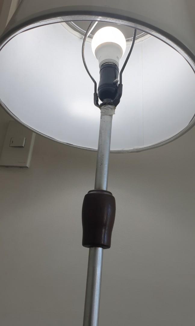 antique floor lamp with table