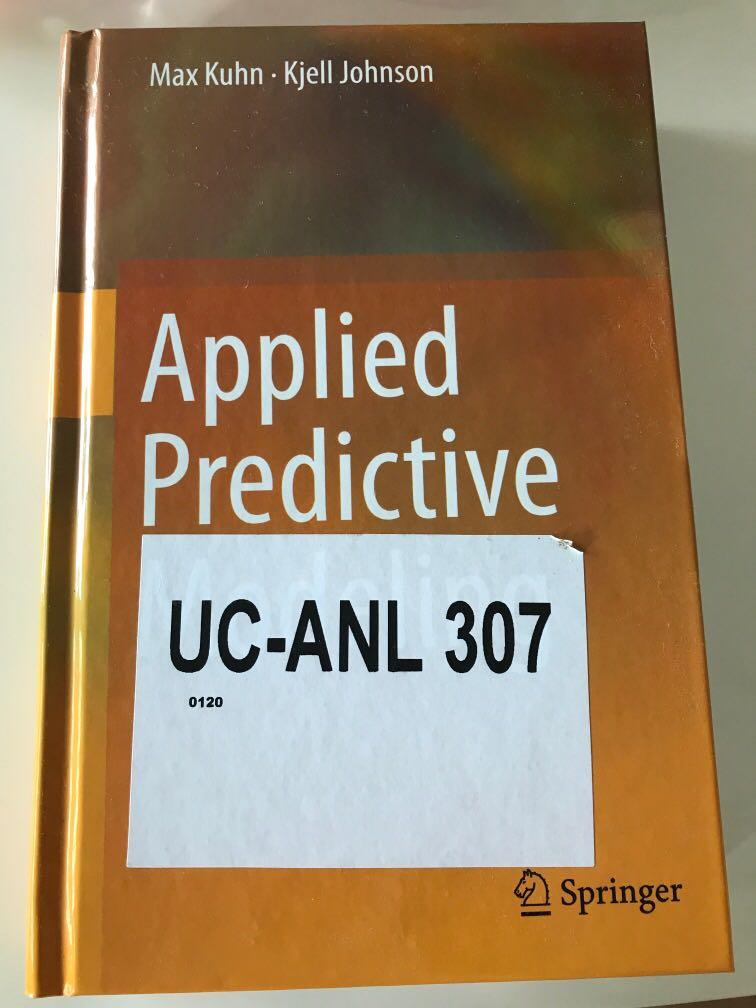 Applied Predictive Modeling (Category: Assessment Books) located in Singapore. Submitted by clearclothes (Listing ID 1011551701, Image 1). Description: .