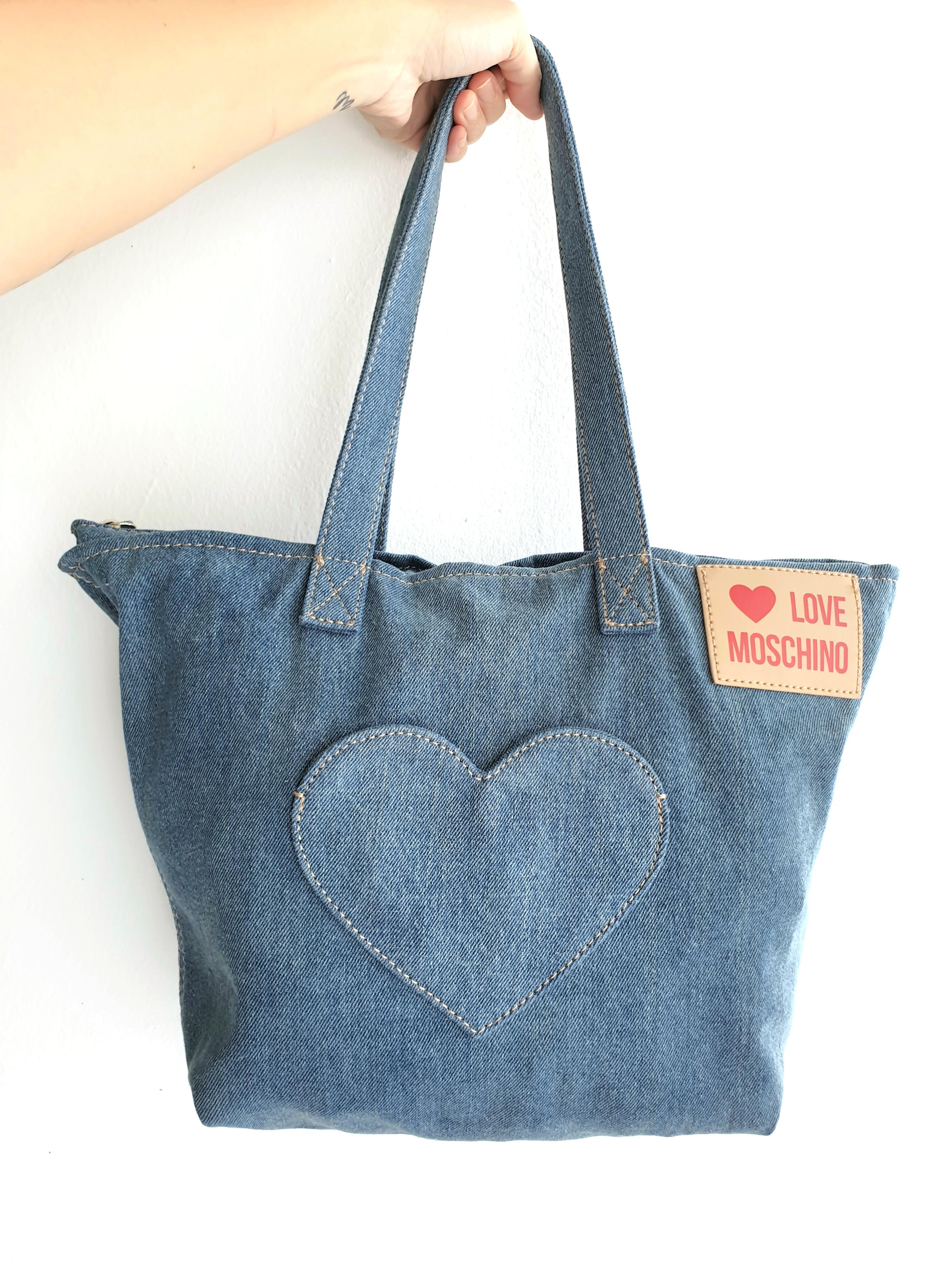 AUTHENTIC LOVE MOSCHINO DENIM TOTE