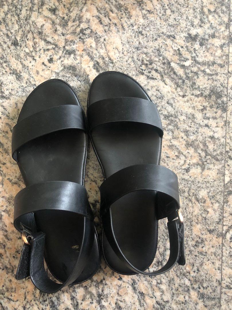 bata black sandals for ladies