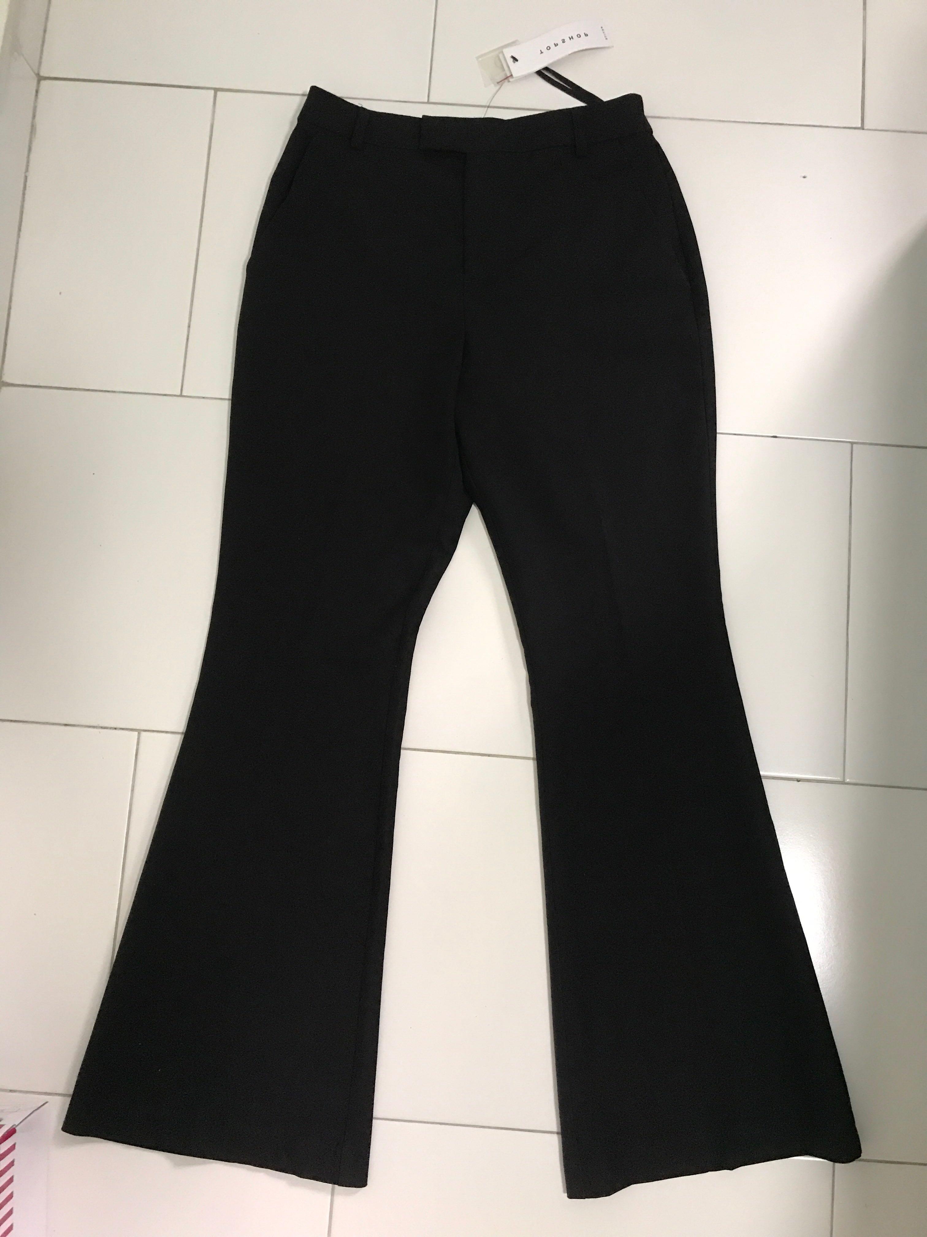 black pants flare bottom