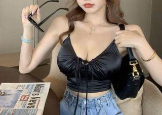 Black Satin Top
