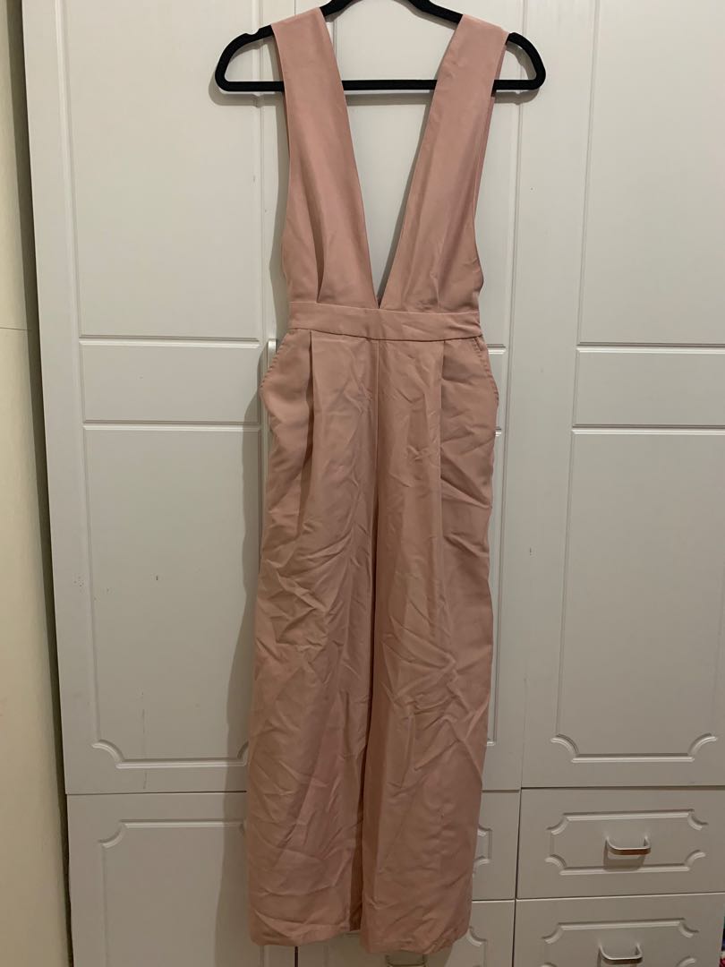 pink blush overalls