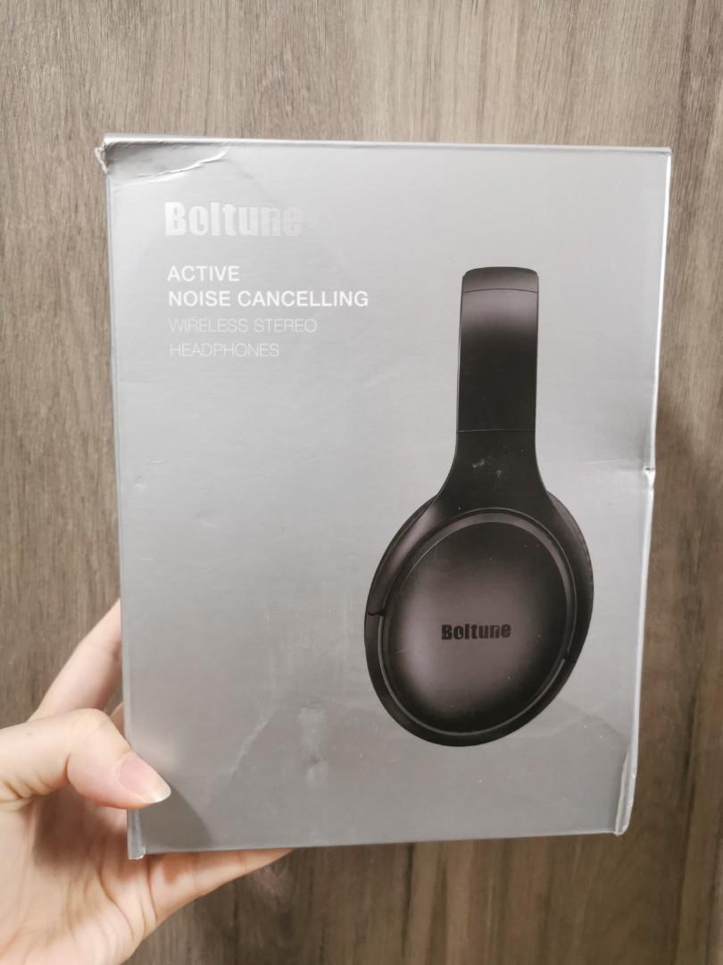 boltune active noise cancelling wireless stereo headphones