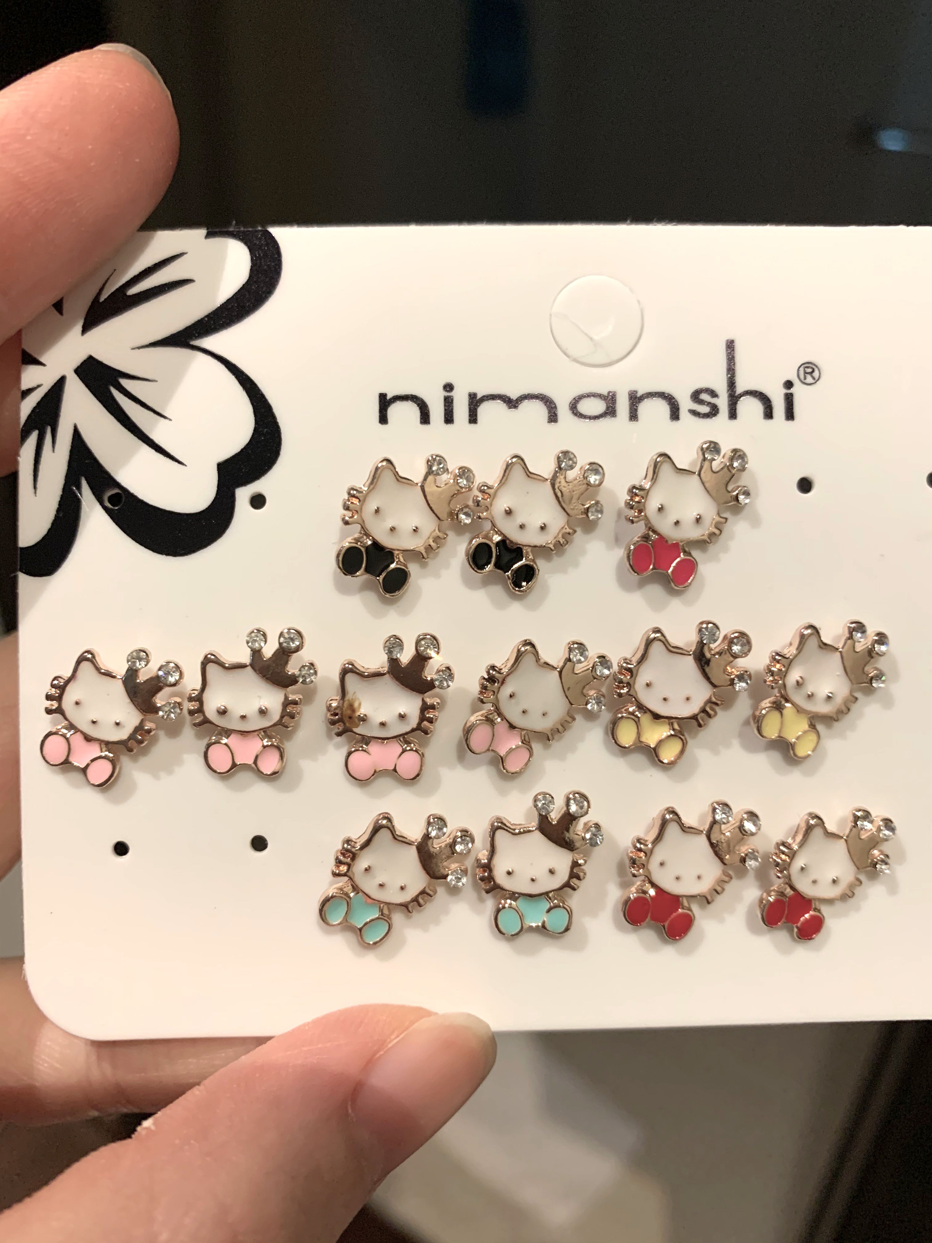 Details about   HELLO KITTY  3 PAIR EARRING SET 