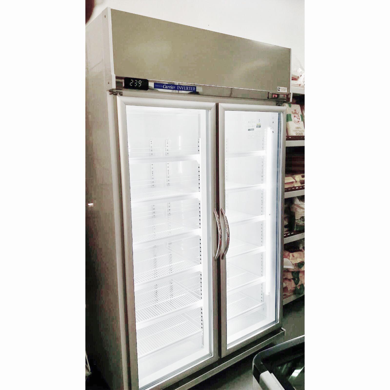Carrier glass door refrigerator sale