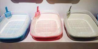 Cat Litter Box With Strainer And Scooper Optional Pets Supplies