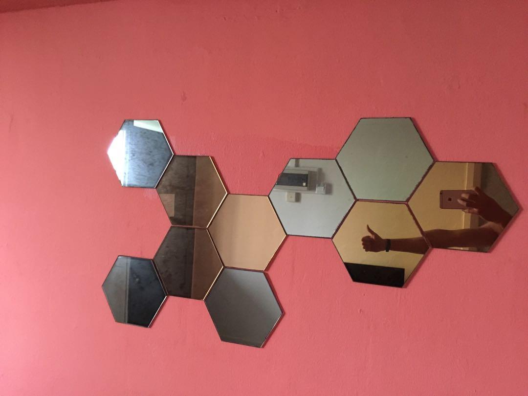 Collection of ikea hexagonal Mirrors, Furniture & Home Living, Home
