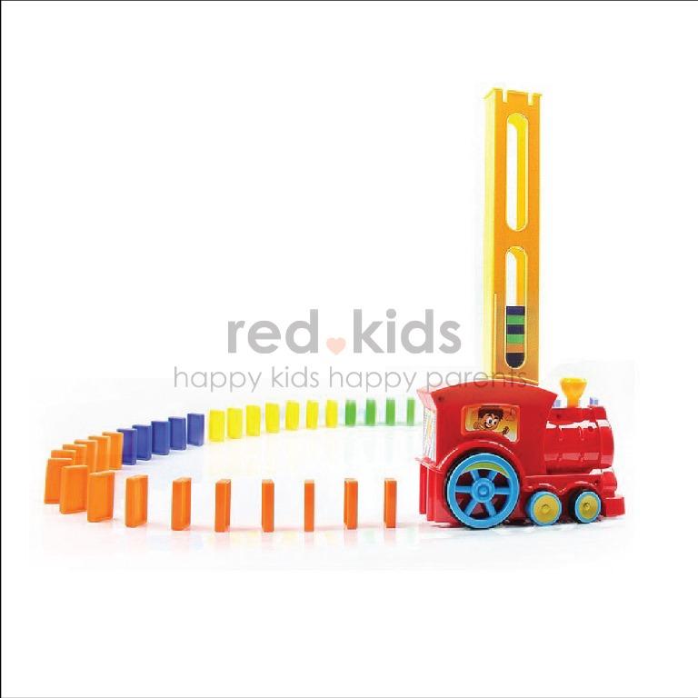 domino stacking train