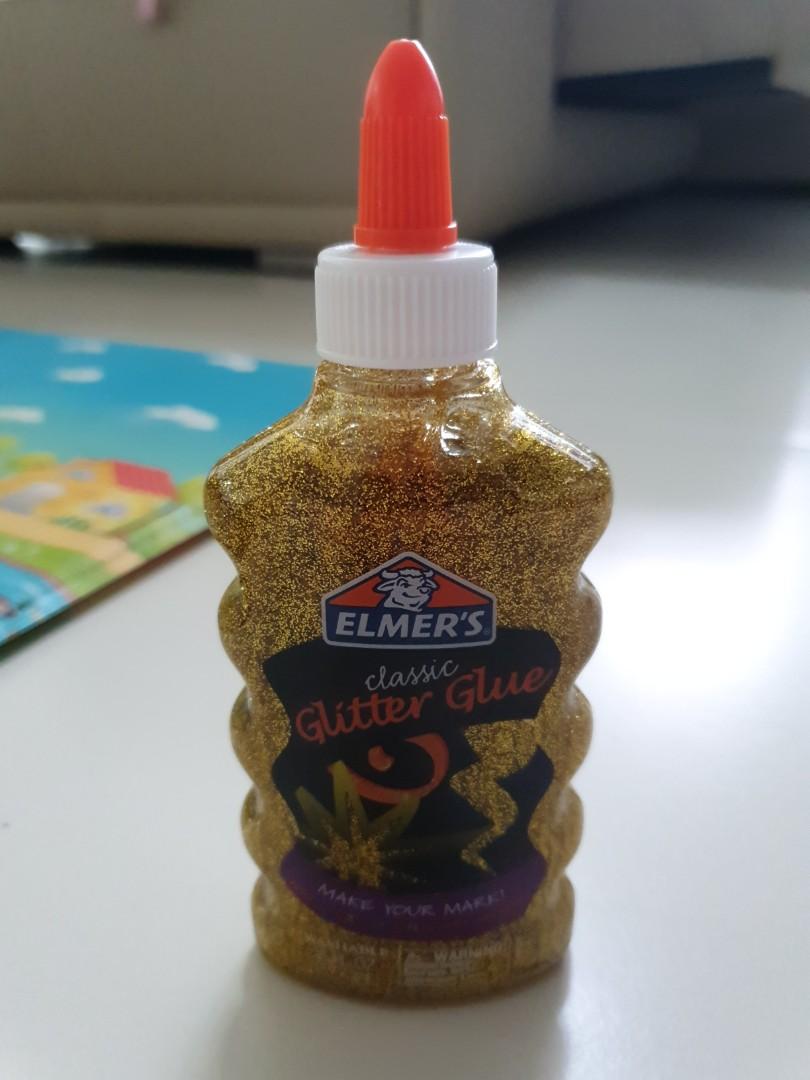 Elmer's Gold Glitter Glue, Hobbies & Toys, Stationery & Craft, Craft