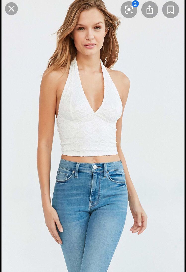 fitted halter neck top