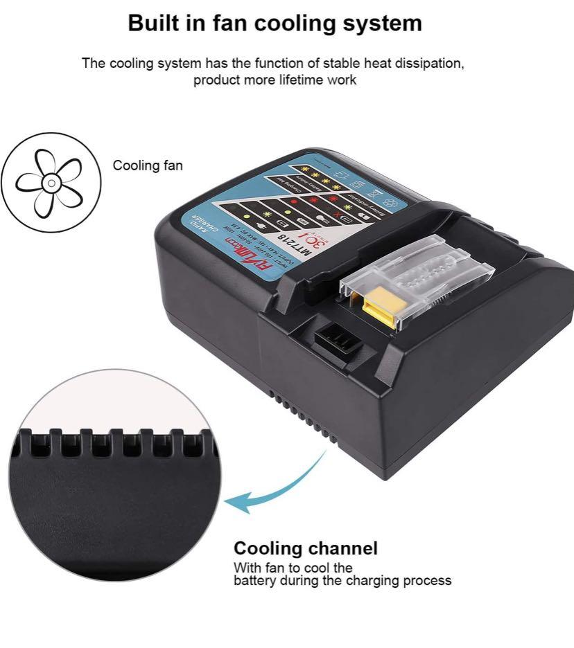FLYLINKTECH Makita Charger DC18RA DC18RC DC18SC DC1803 Replacement