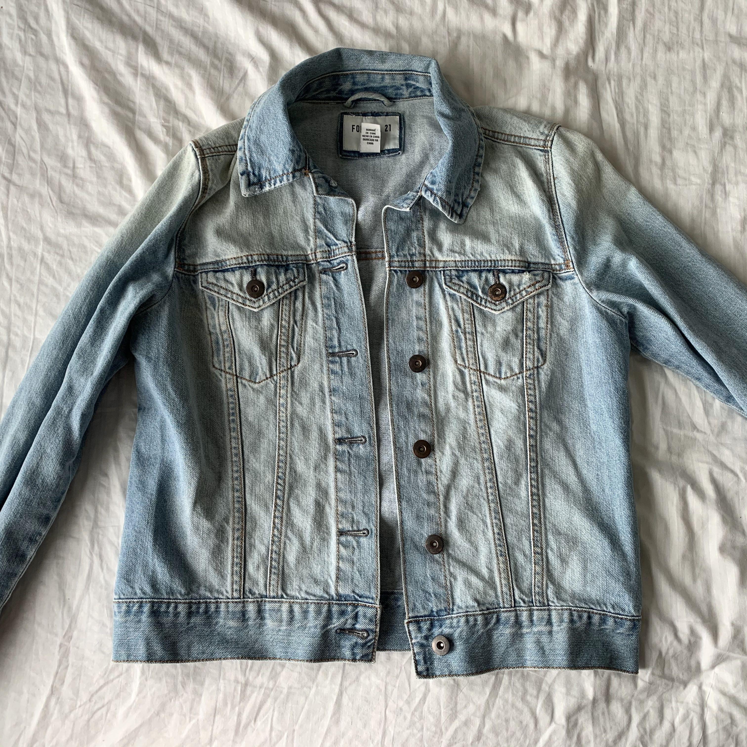reworked denim jacket forever 21