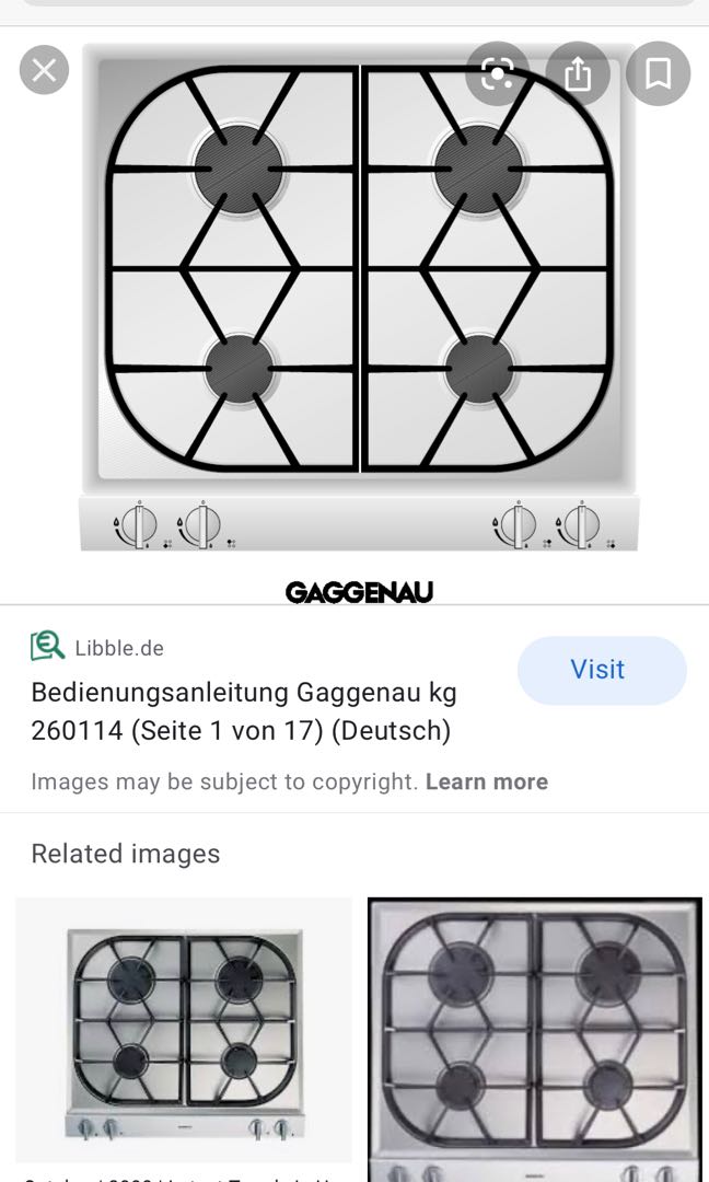 Gaggenau 4 ring gas hob (LPG), Home Appliances, Kitchenware on Carousell