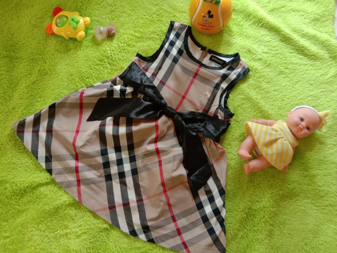 Gaun Burberry Premium Bayi Anak Baju Anak Perempuan 1 Hingga 3 Tahun Di Carousell