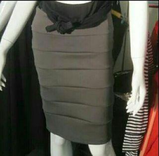 Grey bandage skirt/rok span