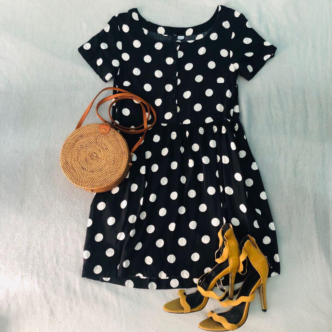h&m polka dot dress
