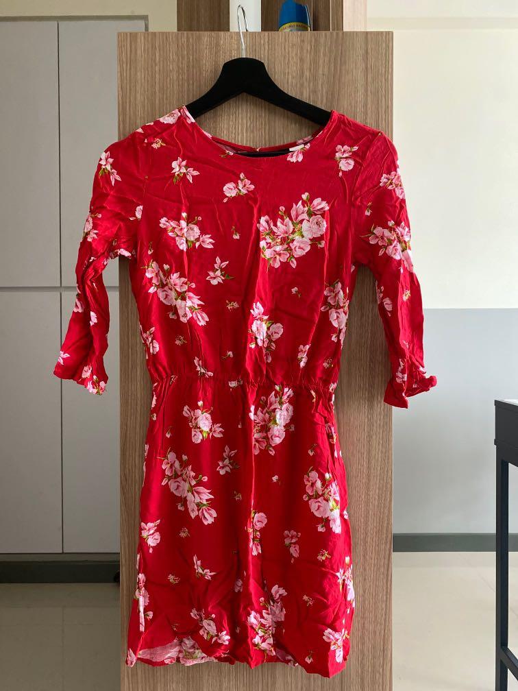 H&m divided cheap red dress