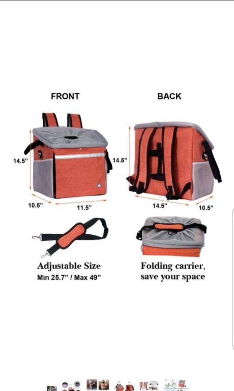 Hot Raymace Dog Carrying Bike Bicycle Basket Bag With Reflective Stripe Pet Bicycle Booster Carrier For Puppy Or Small Breed Pet Supplies For Dogs Dog Accessories On Carousell