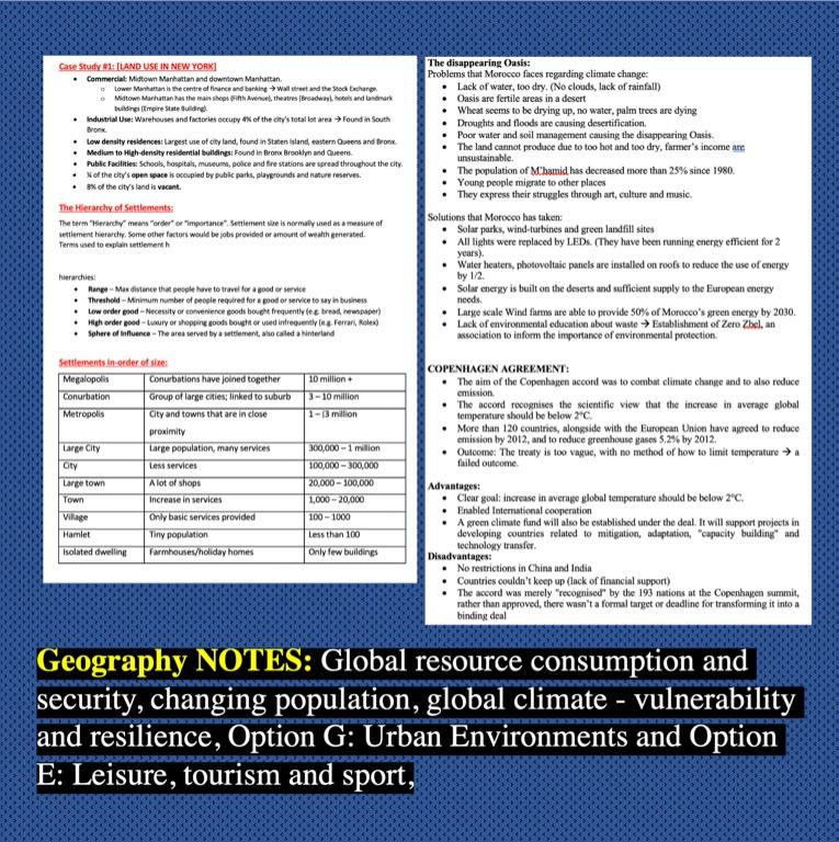 IB Geography Notes & IA Editing, 興趣及遊戲, 書本 & 文具, 教科書 Carousell