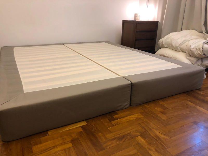 Ikea King Size Slatted Mattress Bed Base Furniture Beds