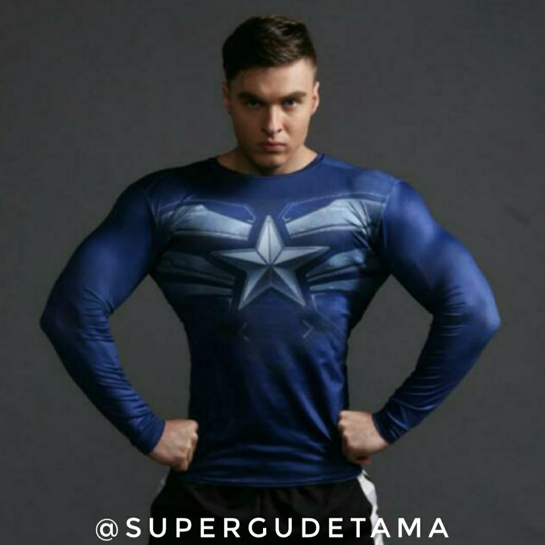 Captain america long sleeve hotsell compression shirt