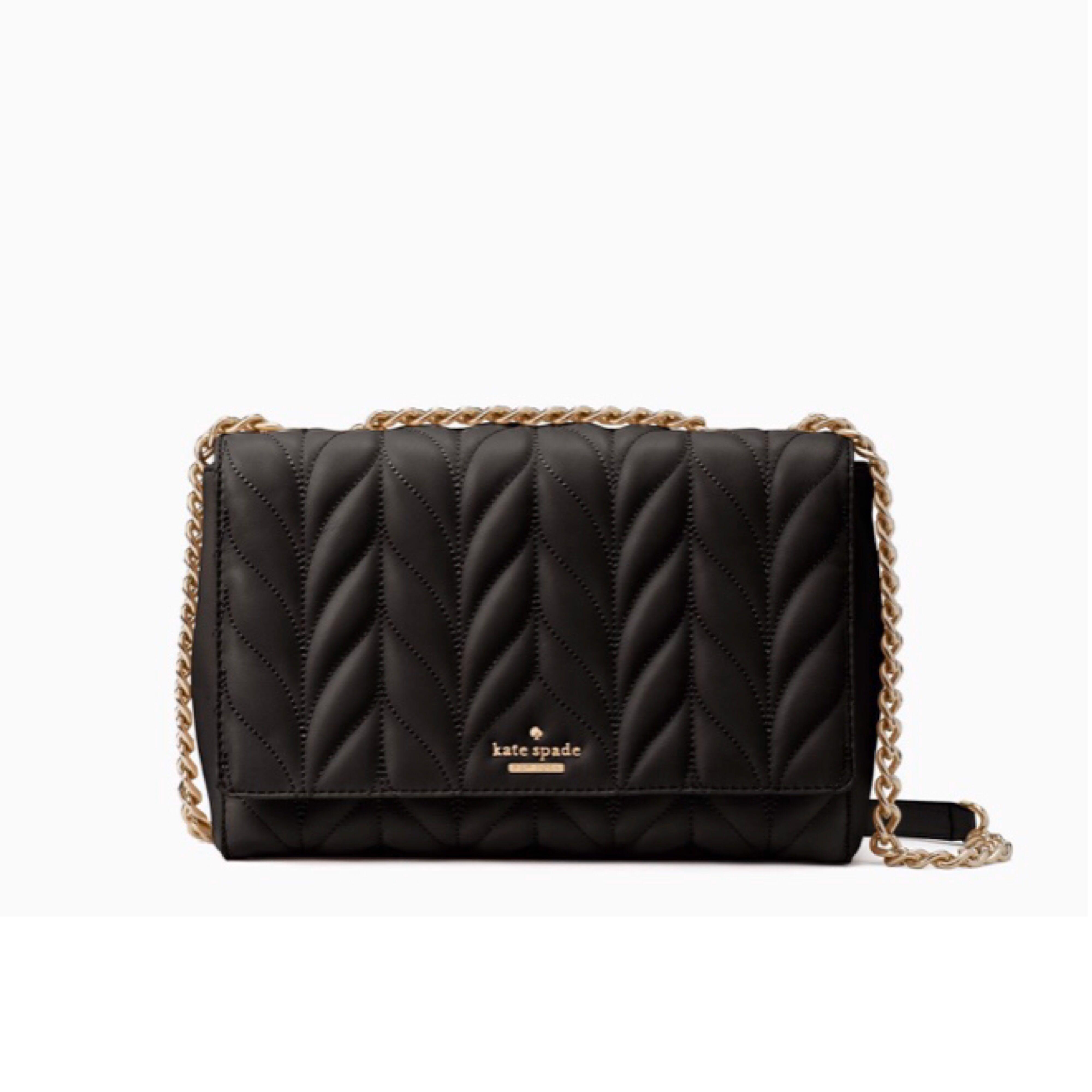 kate spade black quilted purse