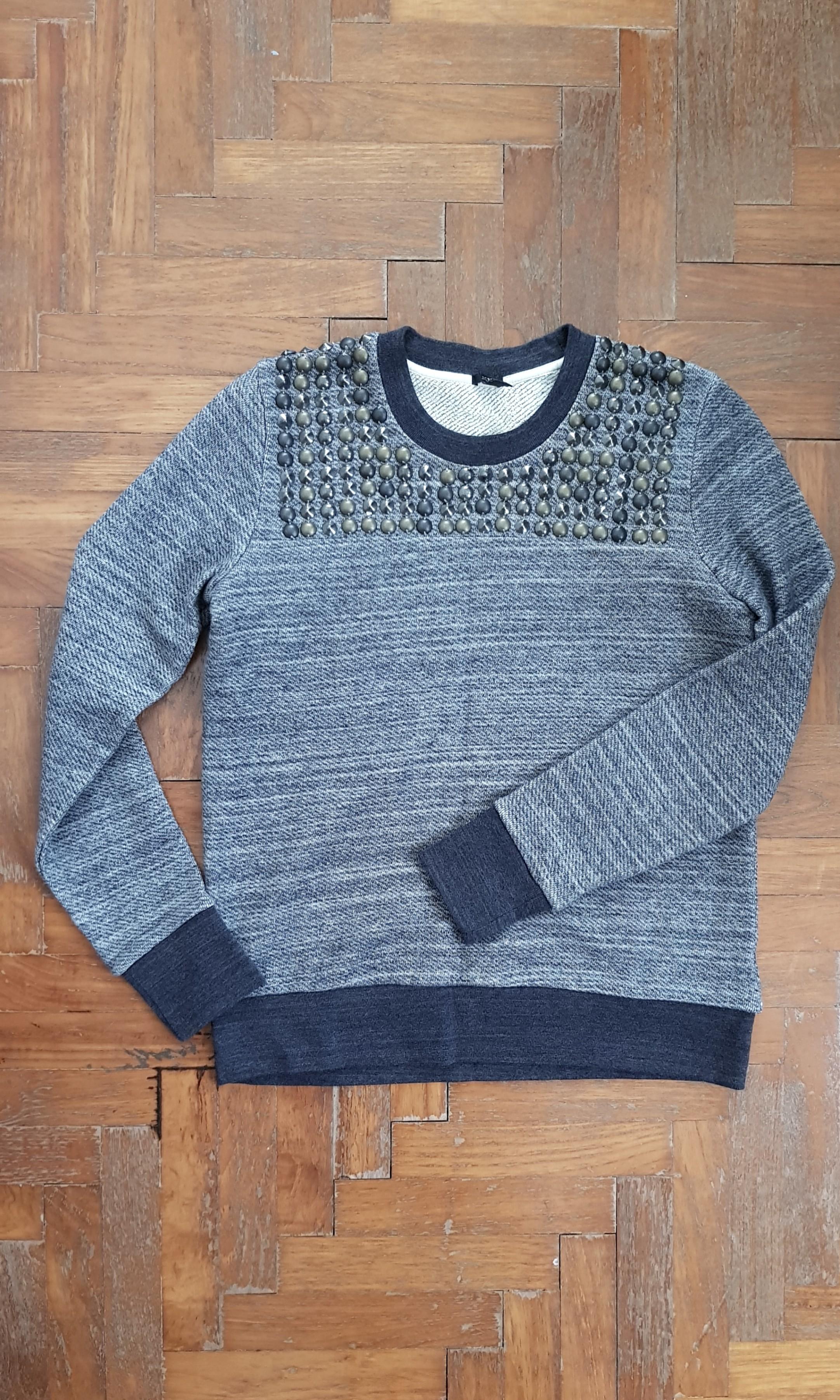 J.Crew Soft Grey Embellished Sweater Women s Fashion Tops Other Tops on Carousell