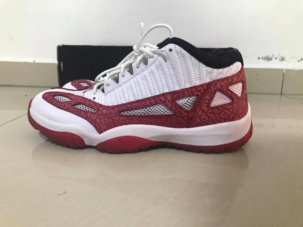 jordan 11 retro low ie white gym red