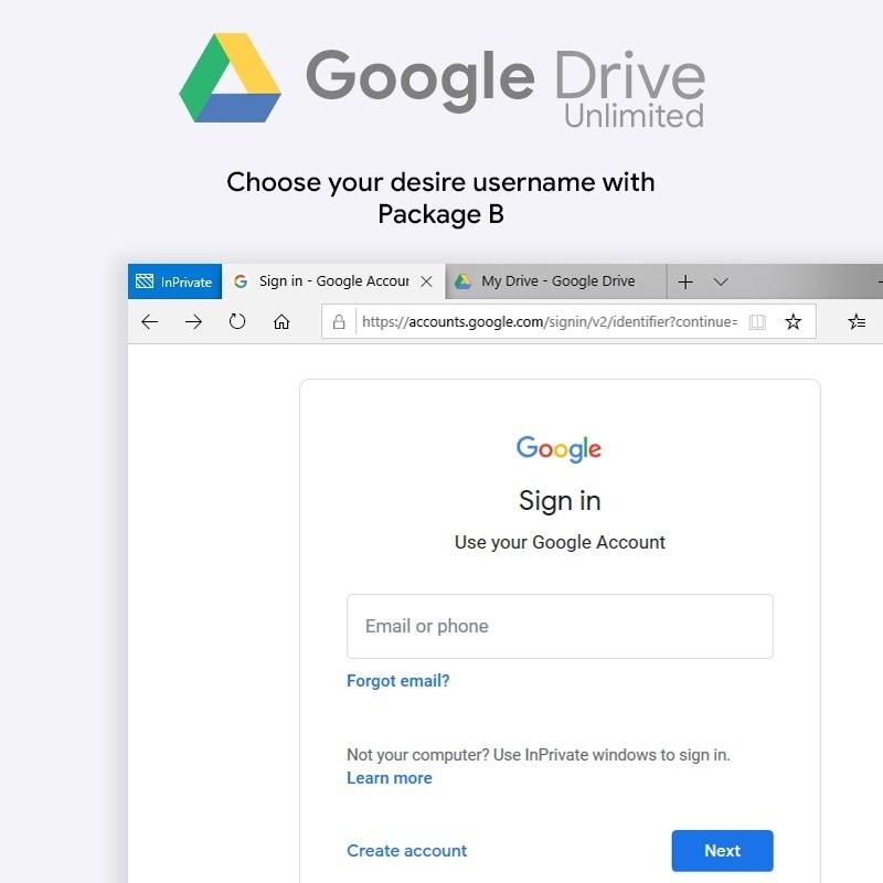 Qoo10 - Genuine Unlimited Google Drive Storage Cloud Lifetime Custom  Username  : Computer & Game