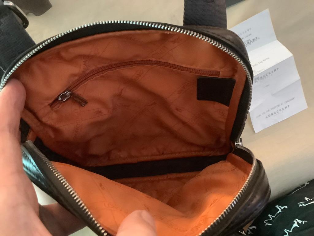 LIKE NEW Longchamp Cavalier Men Leather Crossbody Messenger Sling Bag