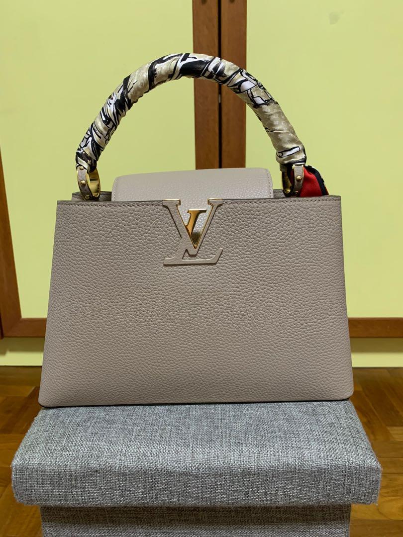 Louis Vuitton CAPUCINES PM TAU. GALET, Women's Fashion, Bags