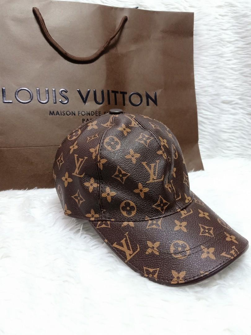 Louis Vuitton Leather Hat, Women's Fashion, Watches & Accessories, Hats &  Beanies on Carousell