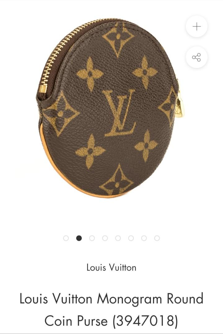 Pre-owned Louis Vuitton Round Coin Pouch Monogram Coated Canvas, Luxury,  Bags & Wallets on Carousell