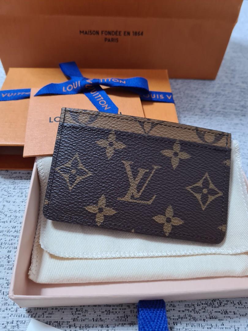 Louis Vuitton Reverse Monogram LV Side-Up Card Holder (SHF-qf7PYZ)