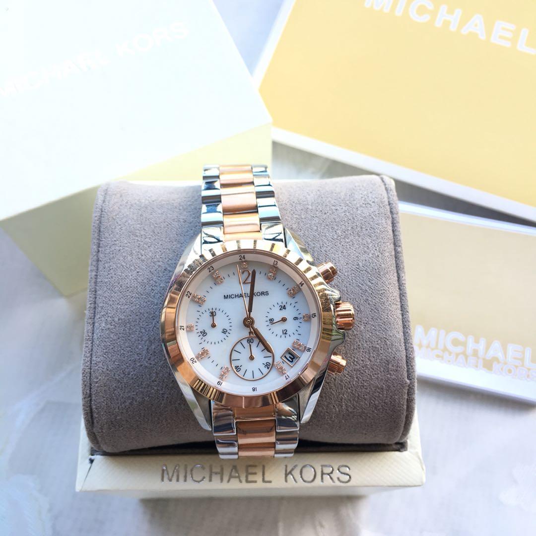 Mk swarovski crystal watch best sale